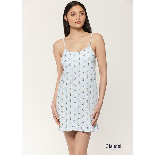 CLAUDEL Nuisette fleurie Bleu 80 XXL CLALI141430 Boutique Femina