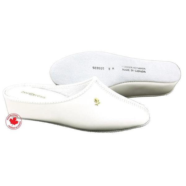 ZEROSTRESS Pantoufle-mule en cuir 'Mia' Blanc 10 ZS5030