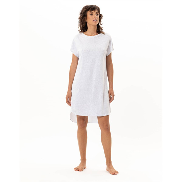Chemise De Nuit Longue + Peignoir Pastunette - Taille 44/46 (FR), Gris Rayé, Coton