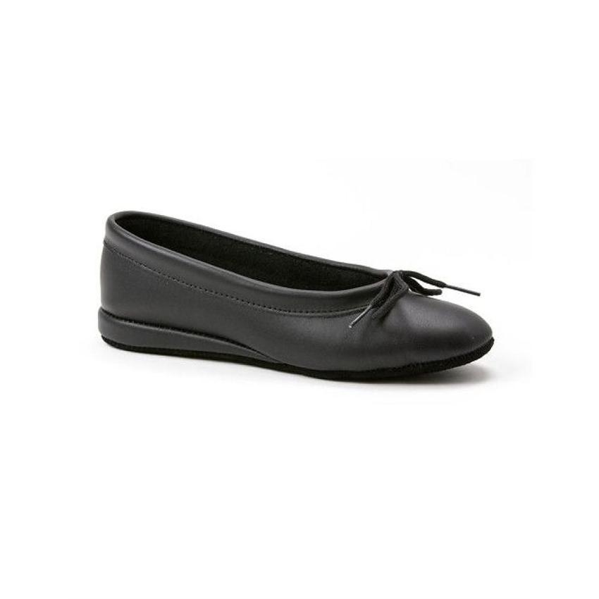 Pantoufle ballerine en cuir Ella Noir 10