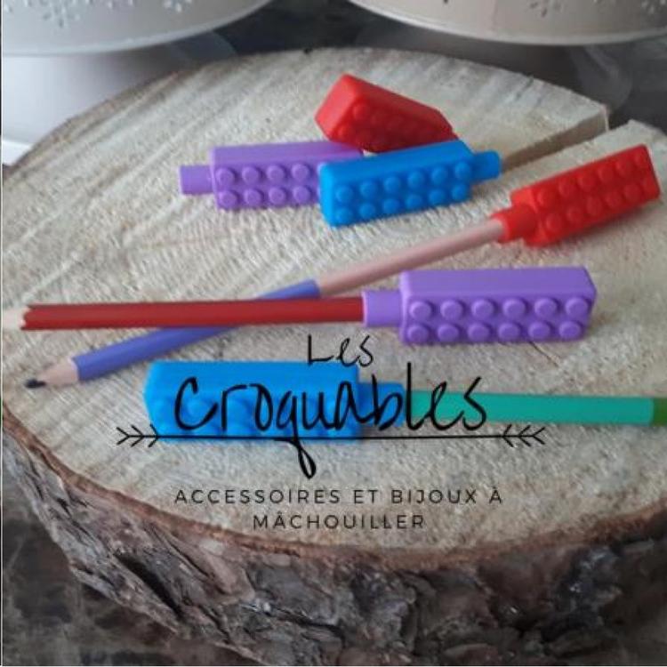 Les Croquables - Mâchouille crayon - Légo Rouge