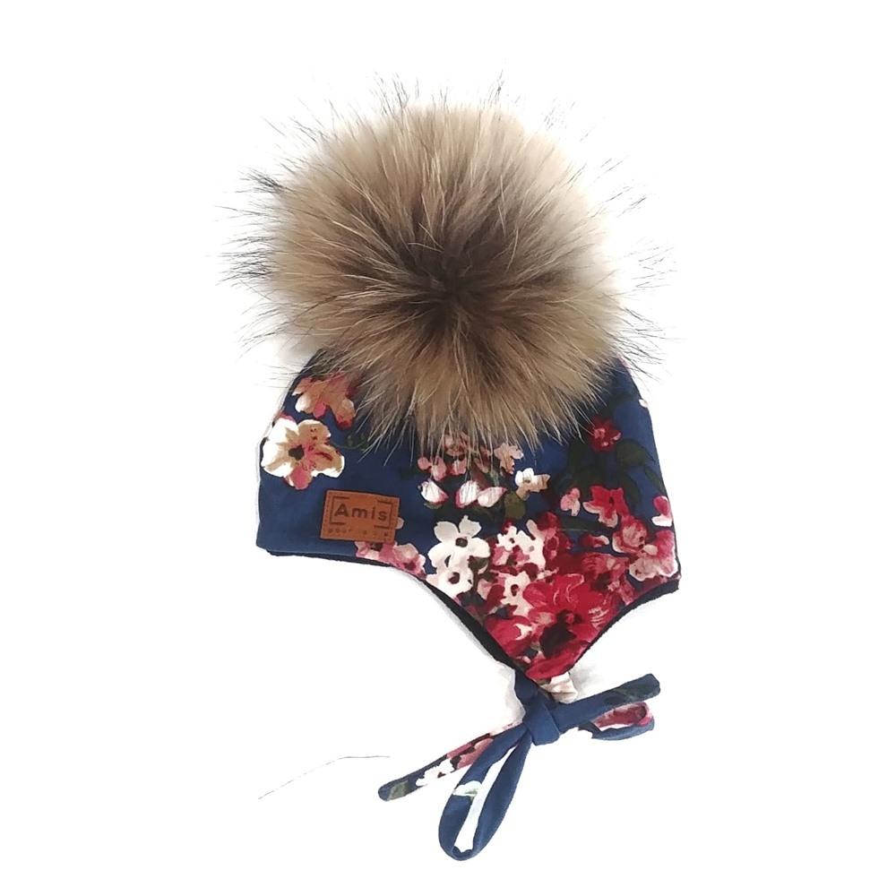 Tuque Fleuri bleu Ans-4 Ans GERTRUDEDC Amis pour la vie