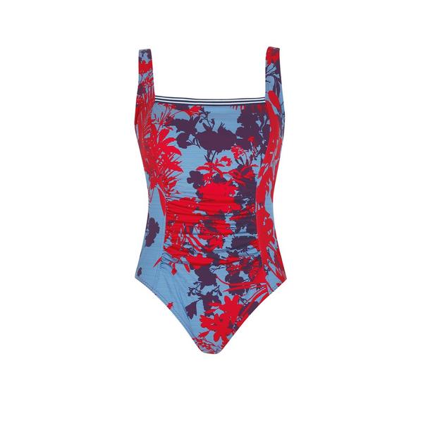 Maillot une pièce care bleu et rouge 42 B