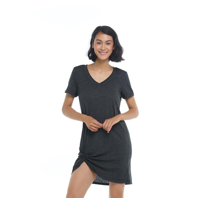 Black t shirt sales dress v neck