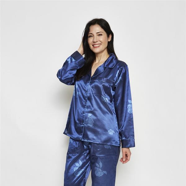 zak paradijs Uitbreiden kayanna - Pyjama Satiné Bleu M | Boutique Canicule