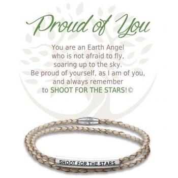 Bracelet cuir/inox Fier de toi