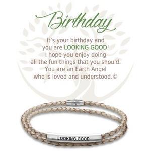 Bracelet cuir/inox Anniversaire