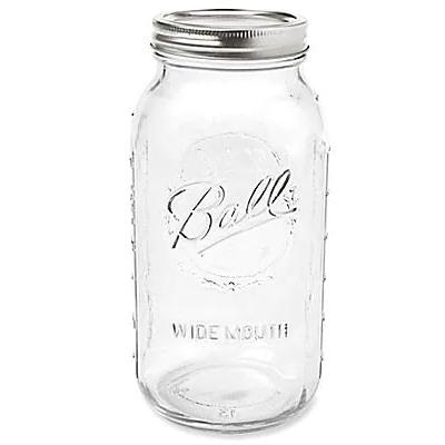 Pot pour conserves (Mason) - 64 oz (2 L) Ouverture large