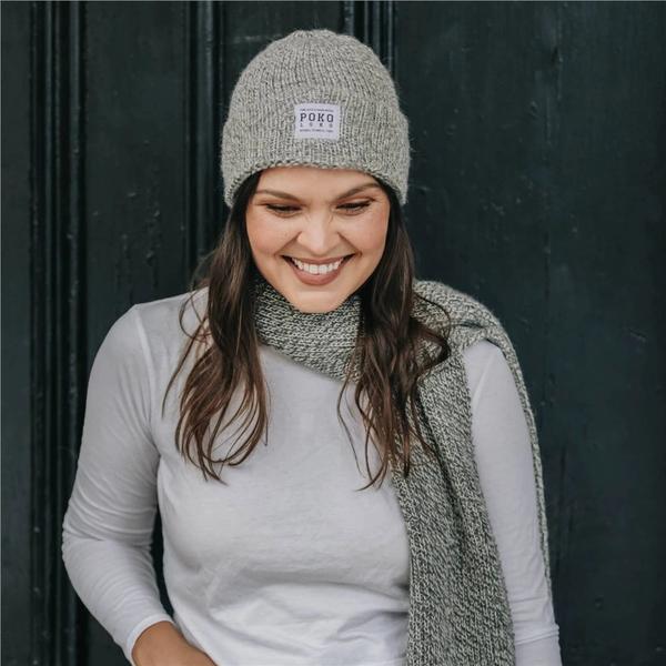 Pokoloko Tuque en laine d'alpaga Gris pâle Terre à soi