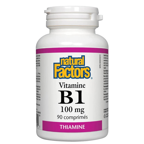Vitamine B1 (Thiamine) 100mg - 120 Comprimés - Sowelo - Pour énergie, Système Nerveux Et Métabolisme - Date 11.2027