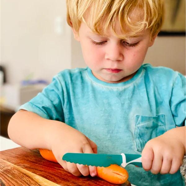 KiddiKutter - Couteau pour enfant en acier inoxydable Orange