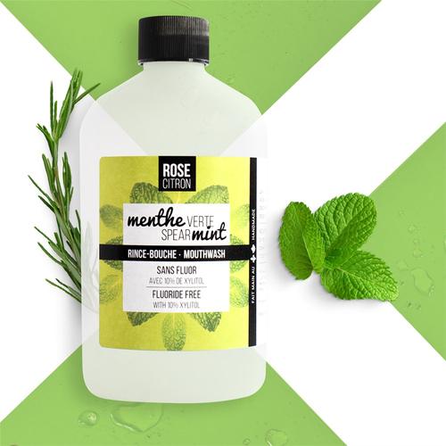 Rince bouche menthe verte avec 10% de xylitol