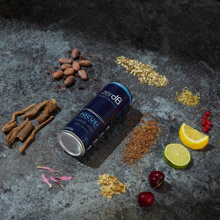 zerodB - Tonique nootropique - 355 mL Cerise et acaï (Calme + focus)