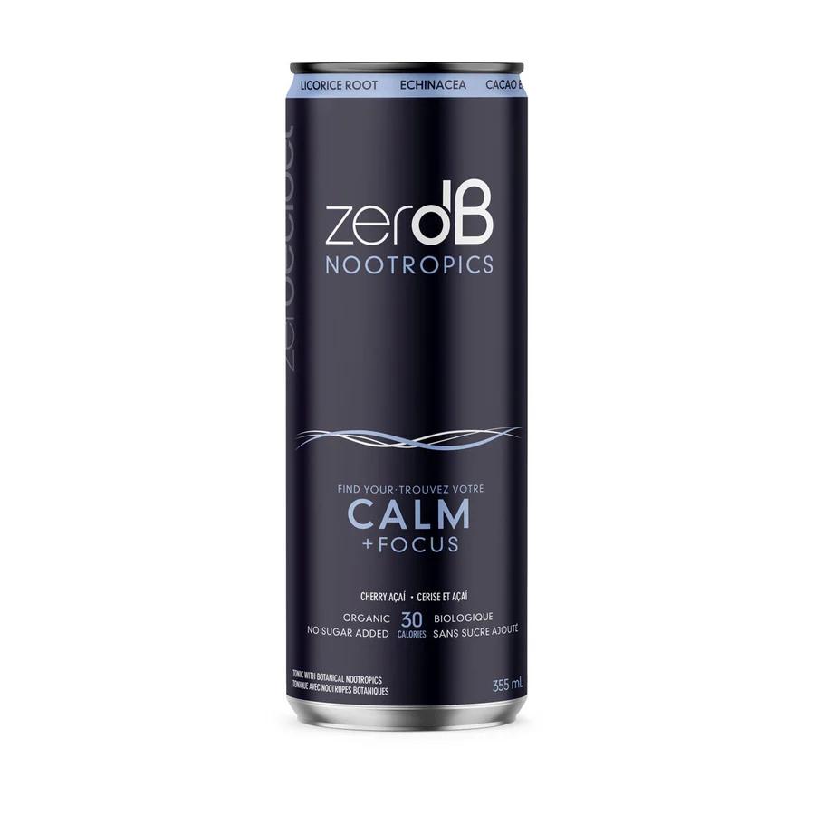zerodB - Tonique nootropique - 355 mL Cerise et acaï (Calme + focus)