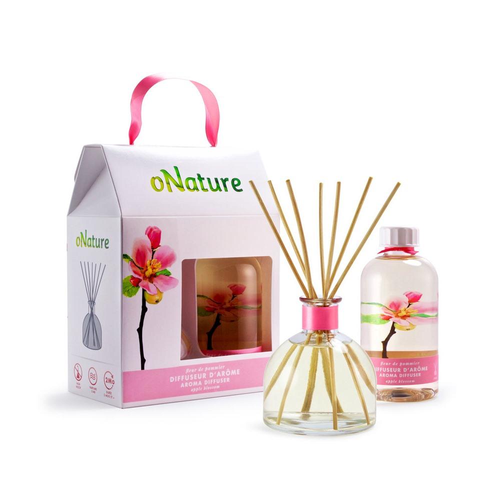 oNature - Coffret diffuseur d'arôme à roseaux 250 mL Fleur de pommier (com. spéciale)