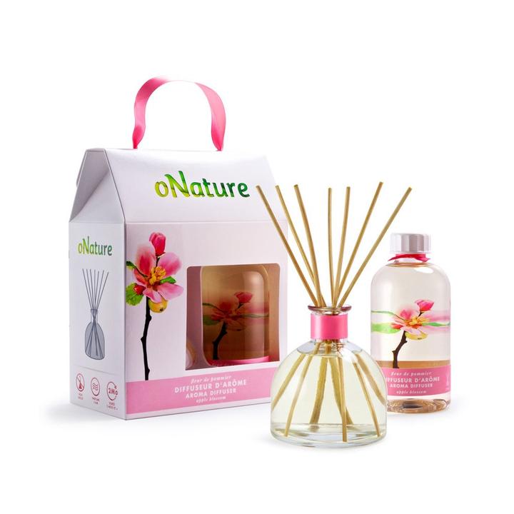 oNature - Coffret diffuseur d'arôme à roseaux 250 mL Fleur de pommier (com. spéciale)