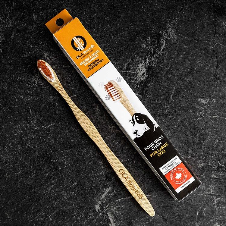Ola Bamboo - Brosse à dents en bambou pour animaux