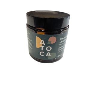 Pot usagé en verre ambré avec couvercle