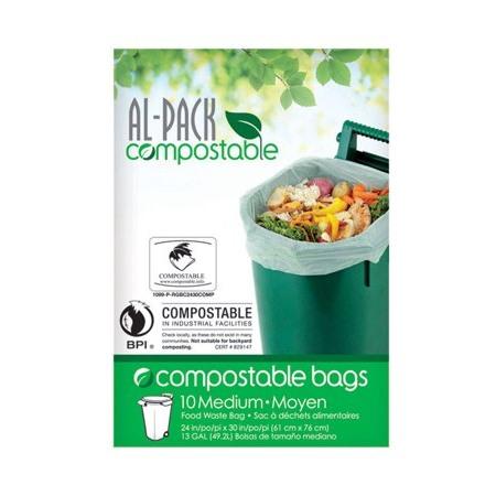 Petit sac compostable de cuisine x10 - Sac à ordure et poubelle
