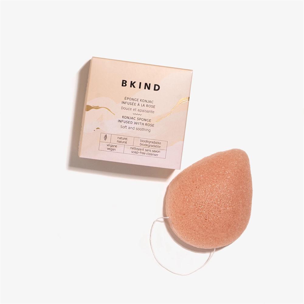 BKIND - Éponge Konjac pour le visage - Rose apaisante