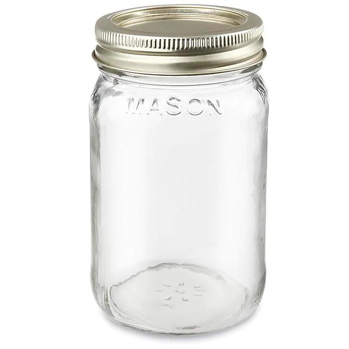 Pot pour conserves (Mason) - 0.45 L (16 oz) Ouverture régulière