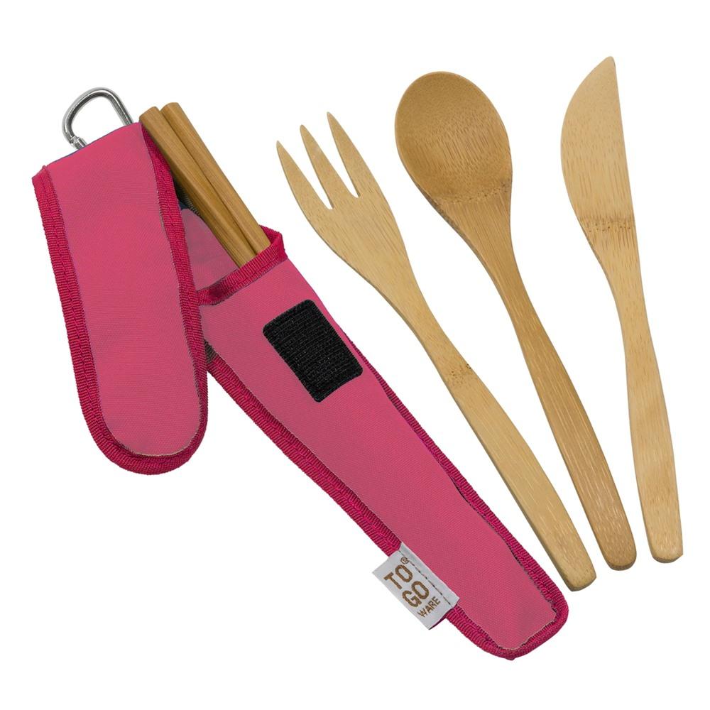 To Go Ware - Kit ustensiles bambou Rose