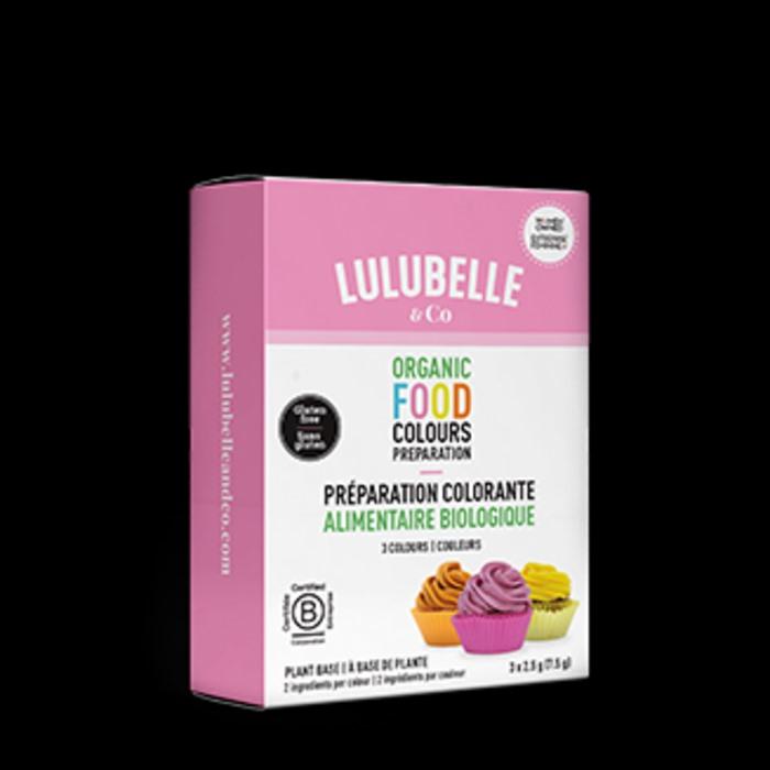 Lulubelle - Préparation colorante alimentaire (3 couleurs) 3*2.5g bio