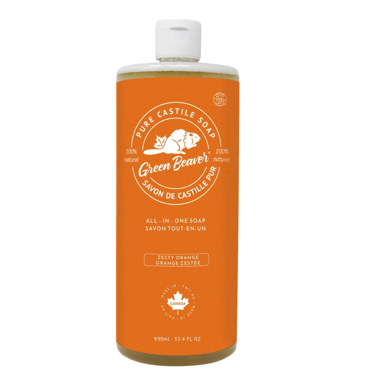 Green Beaver - Castile Soap - Zesty Orange 990ml | Santé en vrac