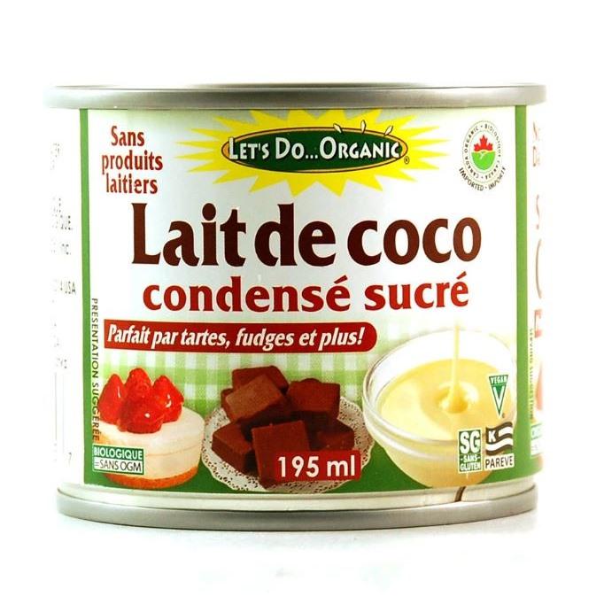 Organic sweetened condensed coconut milk
