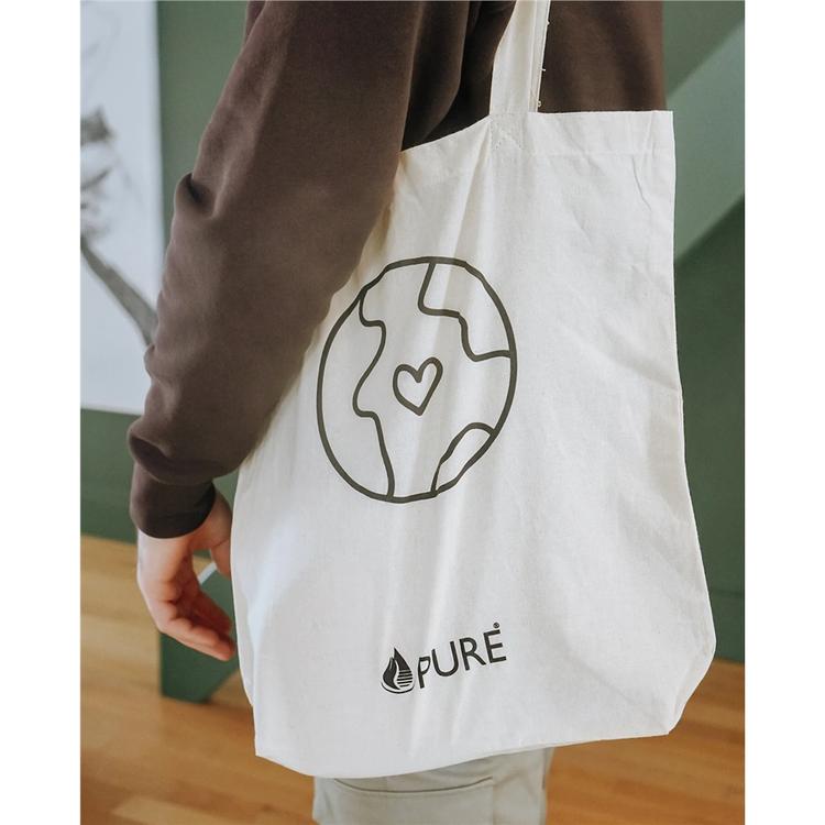 PURE Sac Réutilisable coton bio Planète L'écolo Boutique