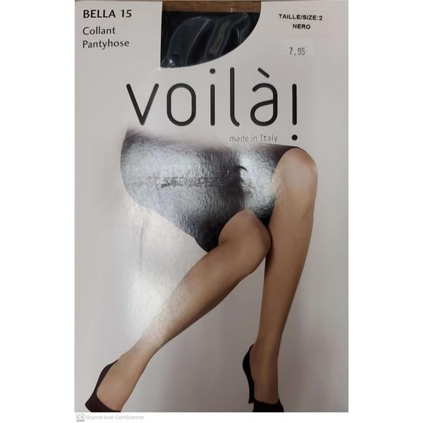 Dim Collant femme transparent voile en Lycra renforcé Noir, Taille 2