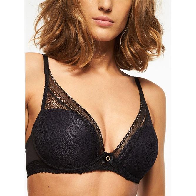 Soutien-gorge Plongeant 34 (75) C Noir Festivite