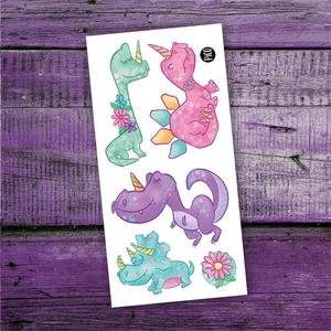 Tatouage temporaire - Les dinos-cornes