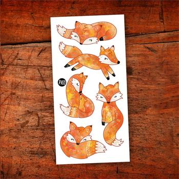 Tatouage temporaire - Les renards roux