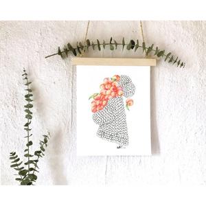Affiche Chandail tricot pêches  8X10