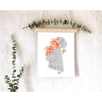 Affiche Chandail tricot pêches  8X10