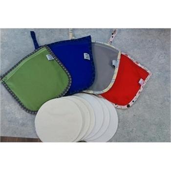 6 compresses imperméables en coton avec pochette de transport couleur variée