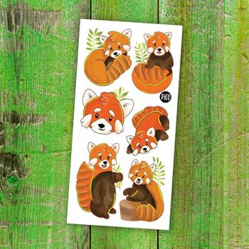 Tatouage temporaire - Les pandas roux