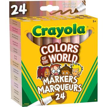 Ensemble Colors of the world 24 crayons feutres (BOITE ABIMÉE)