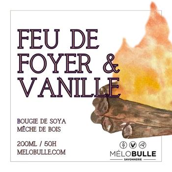 Chandelle Feu de foyer et vanille 200ml -