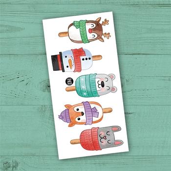 Tatouage temporaire - Popsicles de Noël