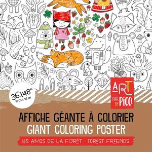 Affiche géante à colorier 36'' X48'' - Les amis de la forêt