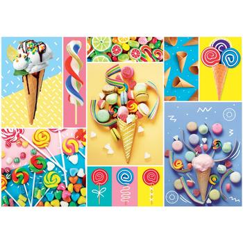 COLLAGE FRIANDISES 500 morceaux (+ beau casse-tête le fun)