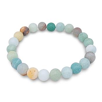 Bracelet - Amazonite - Givré - 8 mm