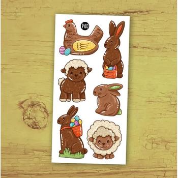 Tatouage temporaire - Les lapins en chocolat