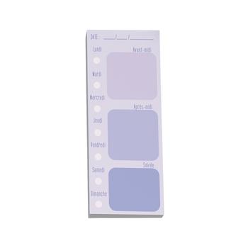 BLOC-NOTES - HORAIRE MAUVE (4''X10'')