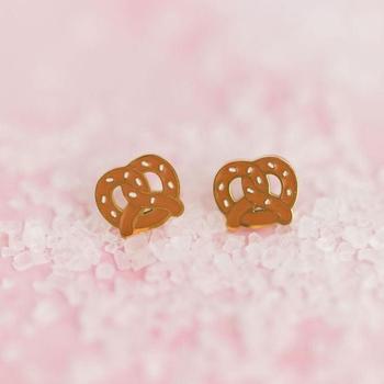 Boucle d'oreilles hypoallergenique - Bretzel