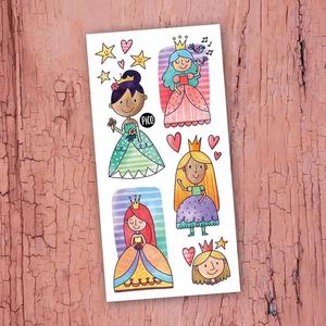 Tatouage temporaire - Mademoiselle la princesse et ses amies