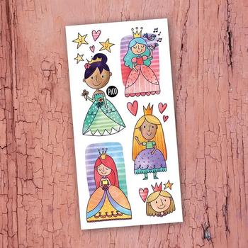 Tatouage temporaire - Mademoiselle la princesse et ses amies