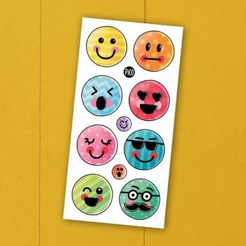 Tatouage temporaire - Les émojis émotionnels